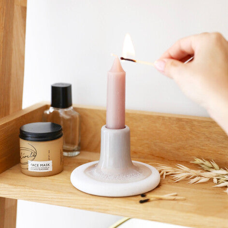 Ljusstake Grå mbré-effekt